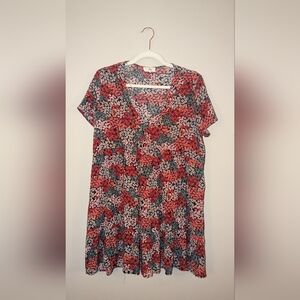 Floral V-Neck Mini Dress